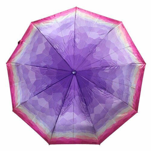 Смарт-зонт Crystel Eden, полуавтомат, 2 сложения, купол 95 см, 9 спиц, система «антиветер», для женщин, фиолетовый, фуксия