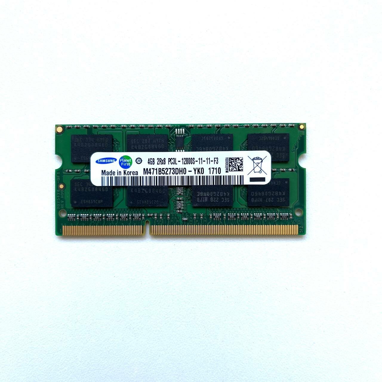 Оперативная память Samsung DDR3 4GB 1600 1.3V PC3L-12800S sodimm для ноутбука