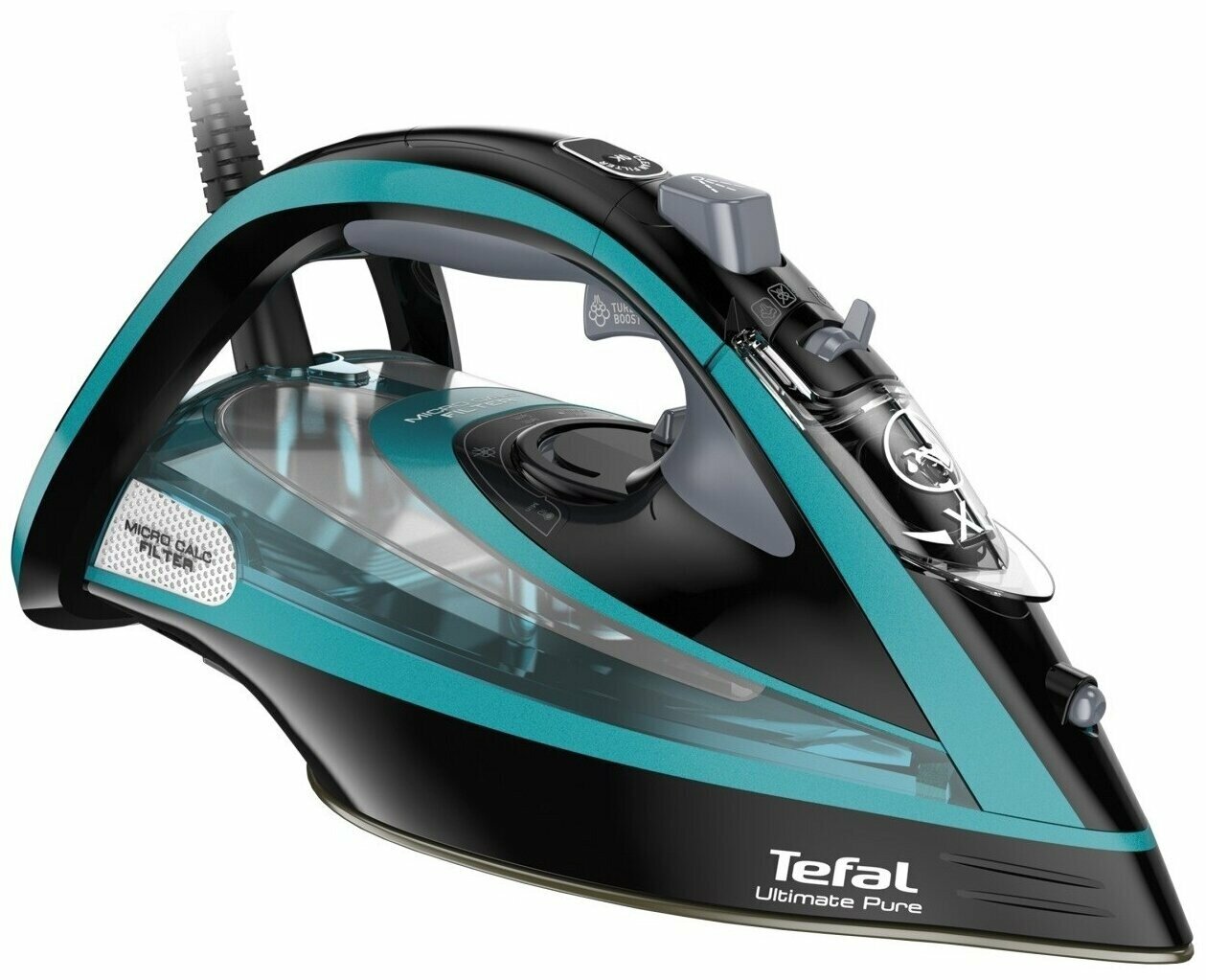 Утюг Tefal FV9844 Ultimate Pure, черный/синий