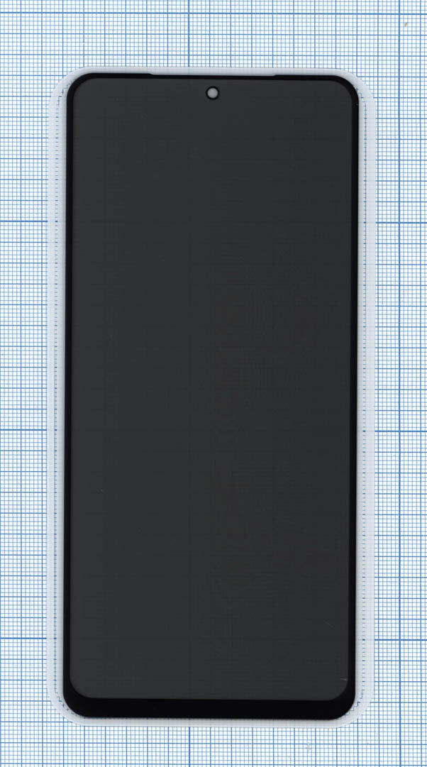 Защитное стекло Privacy "Анти-шпион" для Xiaomi Redmi Note 10/ Note 10S черное