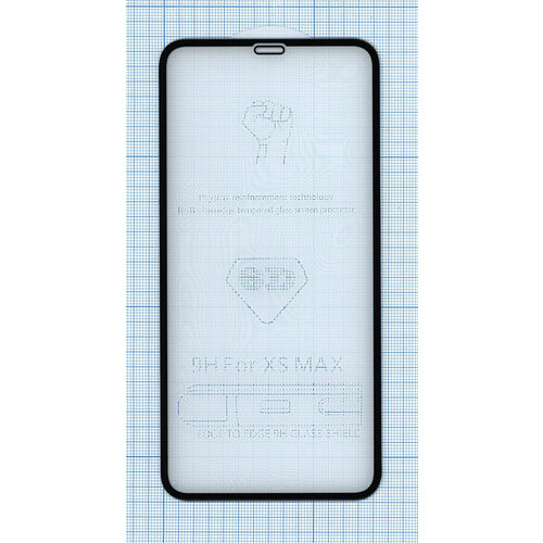 Защитное стекло 6D для Apple iPhone XS Max черное защитное стекло 6d для apple iphone 14 plus черное