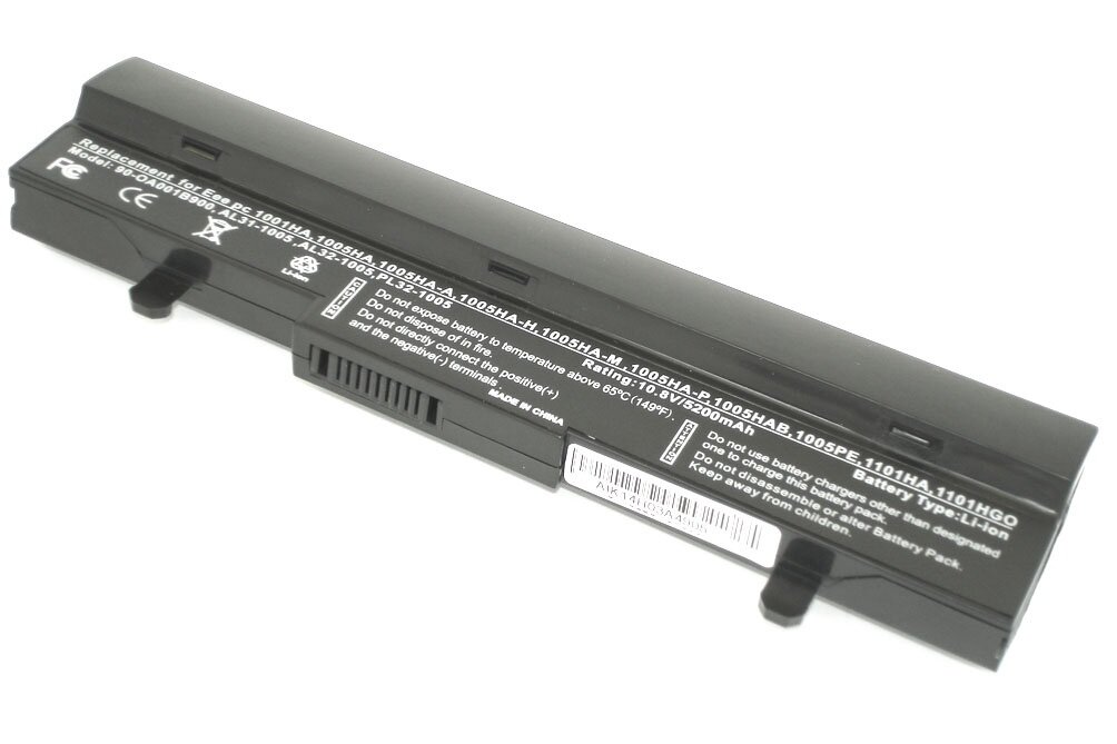 Аккумулятор для ноутбука Asus Eee PC 1001PX 1001HA 1005HA 1005HAG 1005HE 1101HA Series. 10.8V 5200mAh ML32-1005 A32-1005