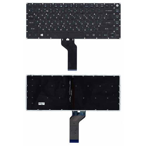 клавиатура для ноутбука acer swift 3 sf314 56 черная без рамки с подсветкой Клавиатура для ноутбука Acer Swift 3 SF314-51 черная с подсветкой