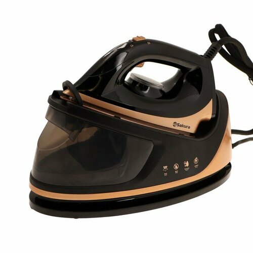 Парогенератор Sakura SA-3065CBK 2400 Вт керам подошва 11 л 130гмин чёрно-золотой 7094₽
