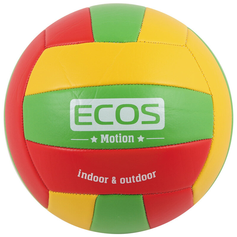 Мяч волейбольный ECOS MOTION и насос VB105P (№5, 3-цвет, машин. сшивка, ПВХ)