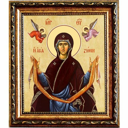 Пояс Святой Богородицы. Икона на холсте. икона божией матери в скорбех и печалех утешение в киоте 19 22 5 см
