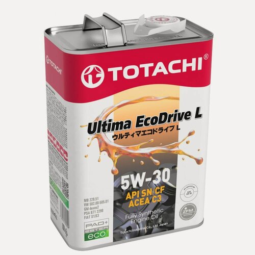 Изображение товара Моторное масло TOTACHI Ultima EcoDrive L 5W-30, синтетическое, для бензиновых и дизельных двигателей