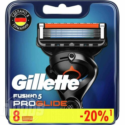Сменные кассеты для бритвы Gillette Fusion ProGlide, 8 шт.