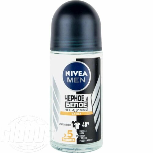 Антиперспирант мужской Nivea Men Черное и белое Невидимый Extra, 50 мл