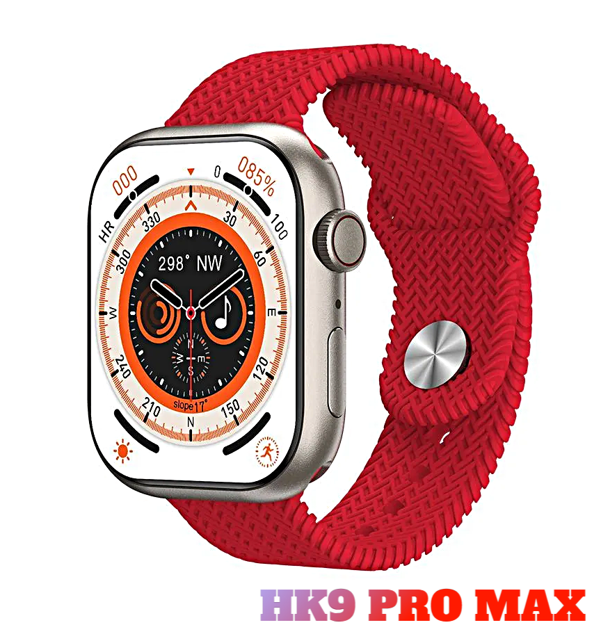 Смарт часы HK9 PRO MAX Умные часы PREMIUM Series Smart Watch LSD, iOS, Android, Bluetooth звонки, Уведомления, Красный