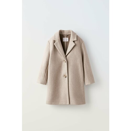 Пальто Zara, размер 9-10 лет (140 cm), бежевый пальто zara rustic linen серый