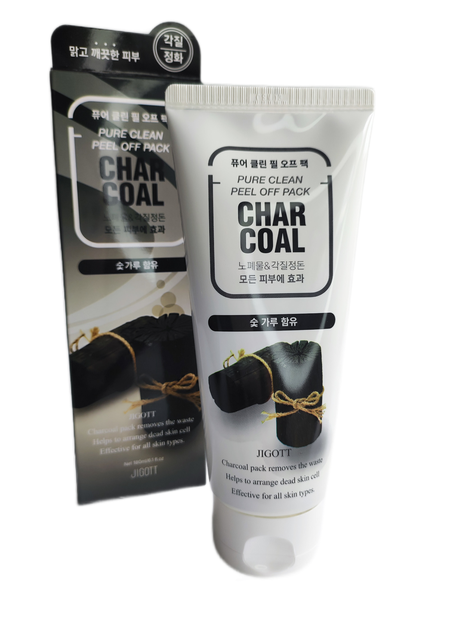 Маска-пленка очищающая JIGOTT Char Coal Pure Clean Peel Off Pack, угольная 180 мл