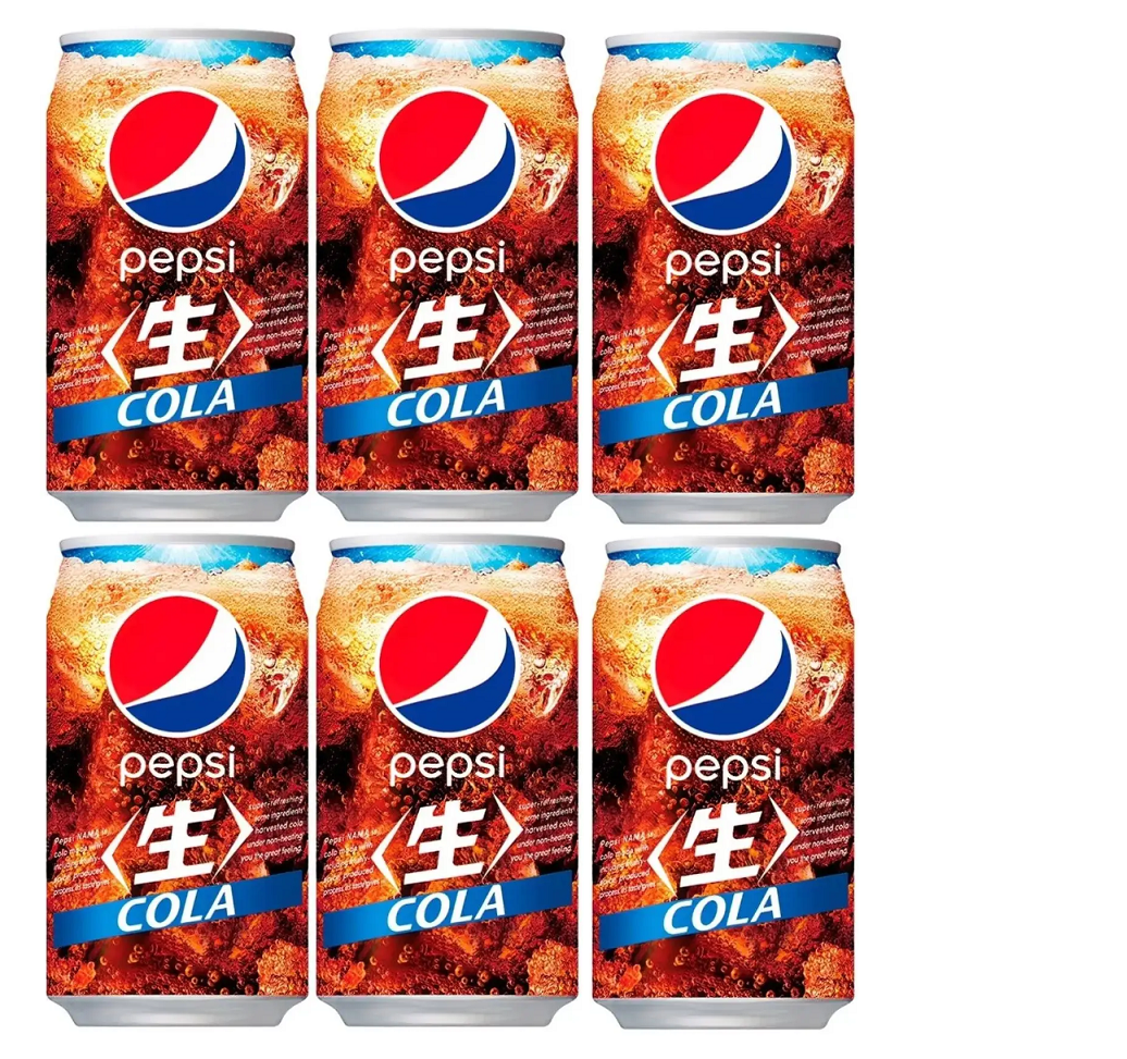 Газированный напиток Пепси-Кола (Pepsi-Cola), (6 шт х 340 мл.), Япония