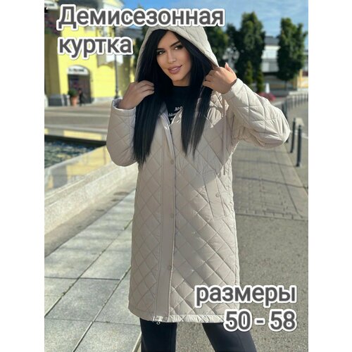 фото Куртка , размер 56, экрю без бренда