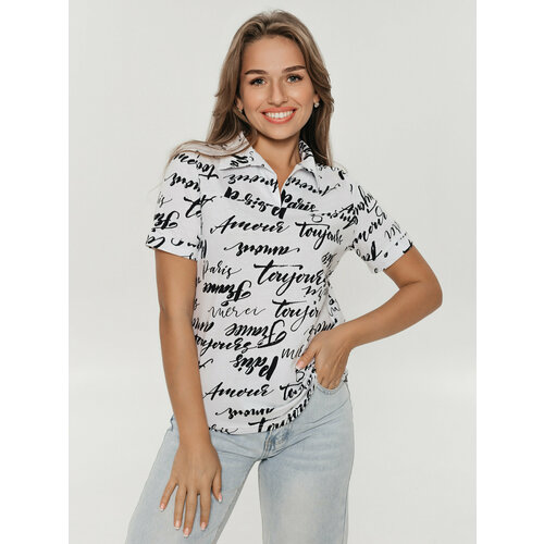 фото Футболка lovetex.store, размер 46, белый