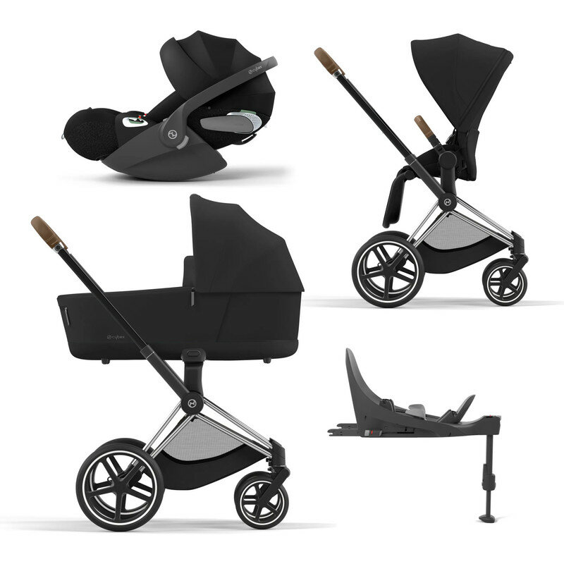 Cybex Priam IV Коляска 4 в 1, шасси IV Chrome Brown/Sepia Black