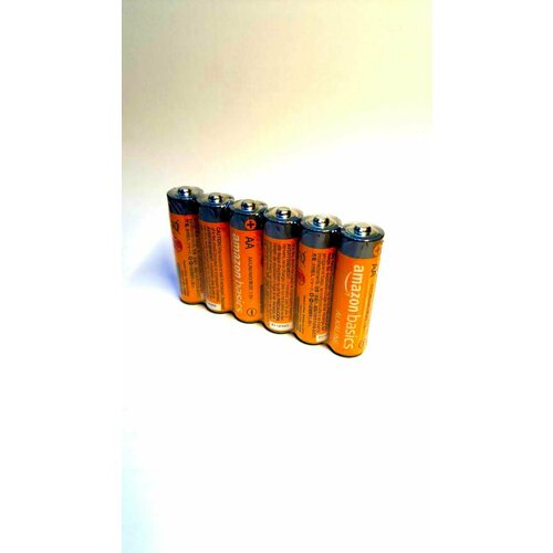 Высокопроизводительные щелочные батарейки Amazon Basics 6шт. в упаковке типа АА, 1,5 Вольт, срок годности 10 лет