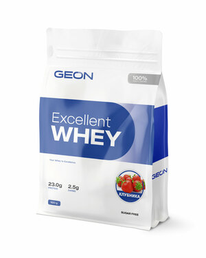 Протеин GEON Excellent Whey, 920 гр, клубника со сливками