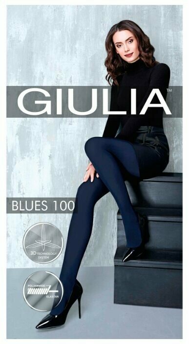 Колготки  Giulia Blues, 100 den, размер 3, черный