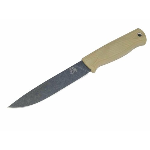 фото Нож разделочный туристический отус (otus), сталь aus-8, рукоять песочный abs пластик кизляр