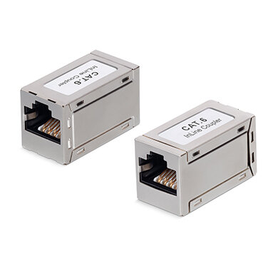 Проходной адаптер Cabeus , RJ45-RJ45 (8p8c), категория 6, экранированный CA-8p8c-C6-SH