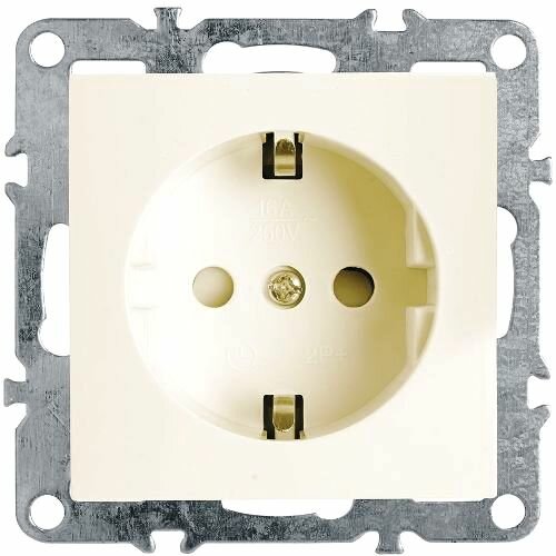 Розетка X22 для скрытой проводки - слоновая кость Эрна Stekker PST16-9110-02 220в 16А