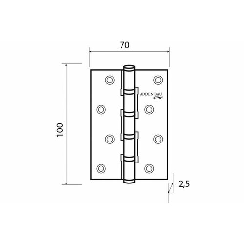 Adden Bau 100X70X2.5 4BB BLACK