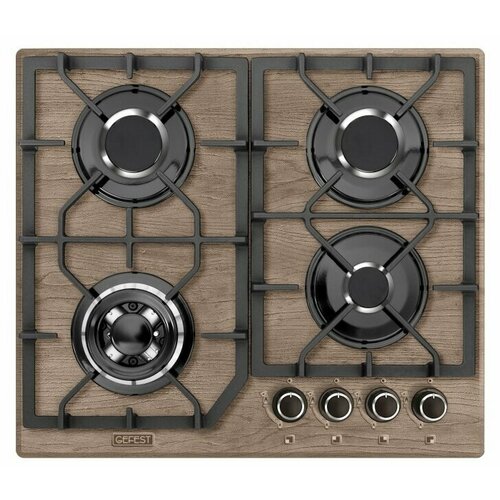 Газовая варочная панель GEFEST ПВГ 2232-01 К47 коричневый с рисунком дерево 2455500₽