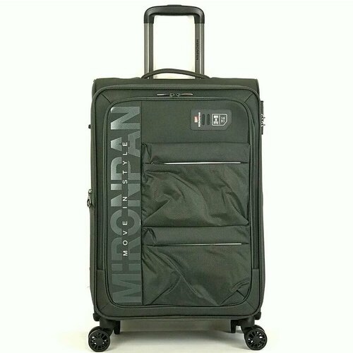 фото Чемодан mironpan 50 мир сер м +, 80 л, размер m+, серый