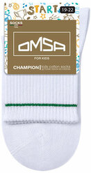 Носки детские OMSA Kids Calzino 21S05, для девочки, для мальчика, высокие, с принтом, хлопок, цвет Bianco, размер 31-34