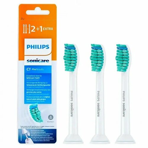 Набор насадок Philips Sonicare ProResults HX6013/10 для звуковой щетки, белый, 3 шт.