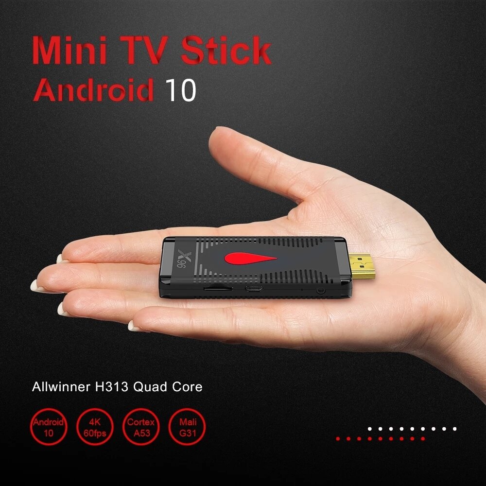Мини TV приставка X96 S400 Android 10, с ДУ пультом, H313, подключение HDMI, WiFi 2.4G — фото 5