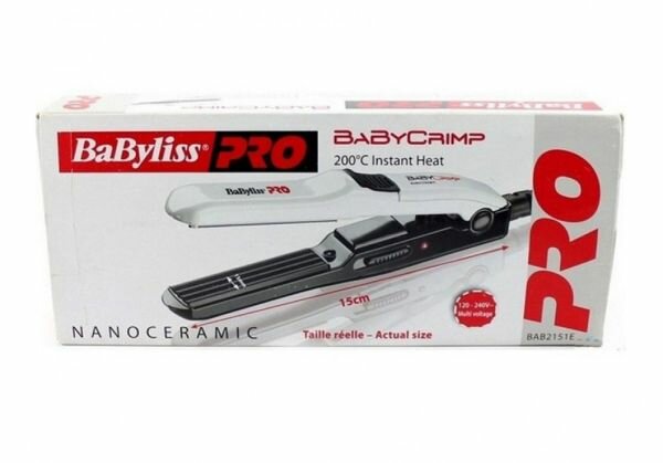 Мини-Щипцы Babyliss Pro для создания гофре керамические 13 мм