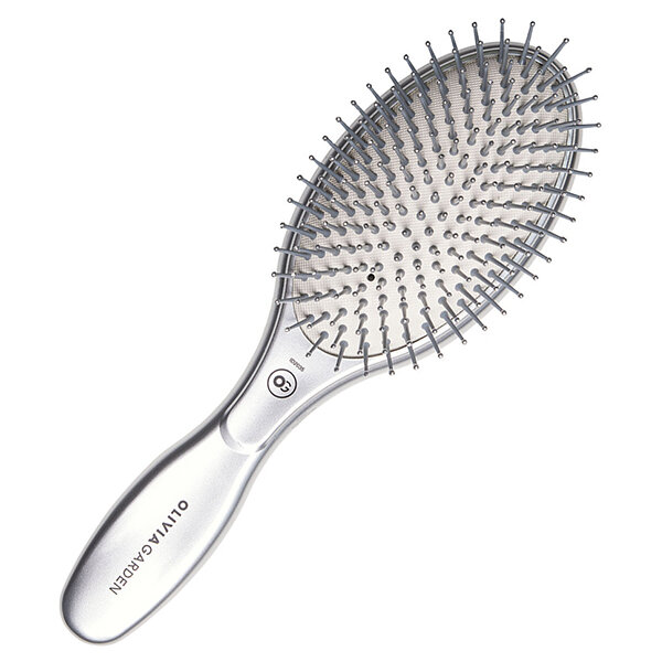 Щётка Expert Care Oval Nylon Bristles Silver с керамической поверхностью