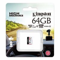 Карта памяти microSDXC 64Gb Kingston, High Endurance, Class10, UHS-I U1 A1 100Mb/s, без адаптера