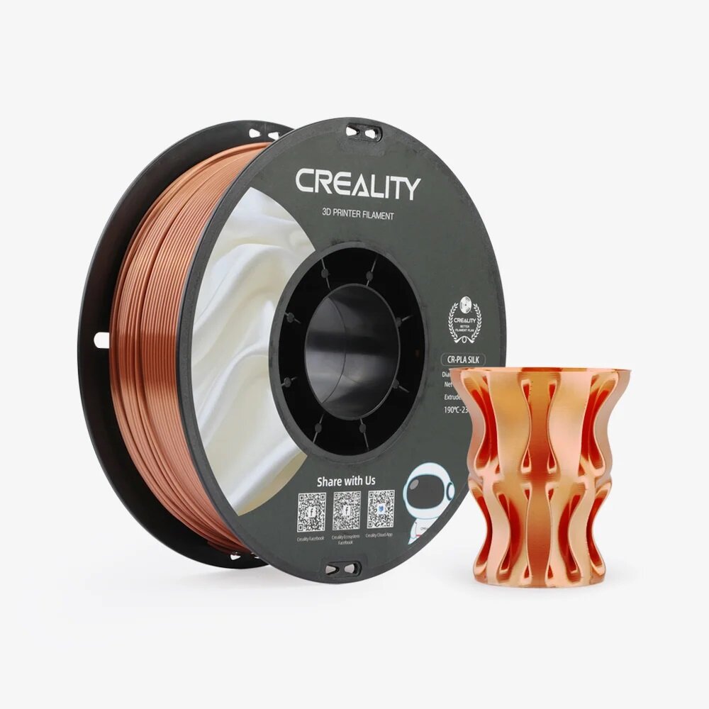 Филамент Creality CR-Silk 1.75мм. Красная медь (Red copper) 1 кг.