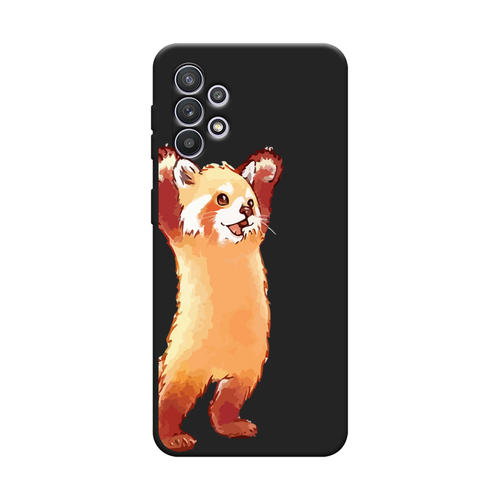 Матовый силиконовый чехол на Samsung Galaxy A32 / Самсунг Галакси А32 Красная панда в полный рост, черный силиконовый чехол на samsung galaxy a32 самсунг галакси а32 красная панда в полный рост прозрачный