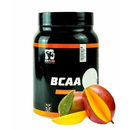 Kultlab BCAA, Манго, 500 гр, 2:1:1 / Культлаб аминокислоты БЦАА