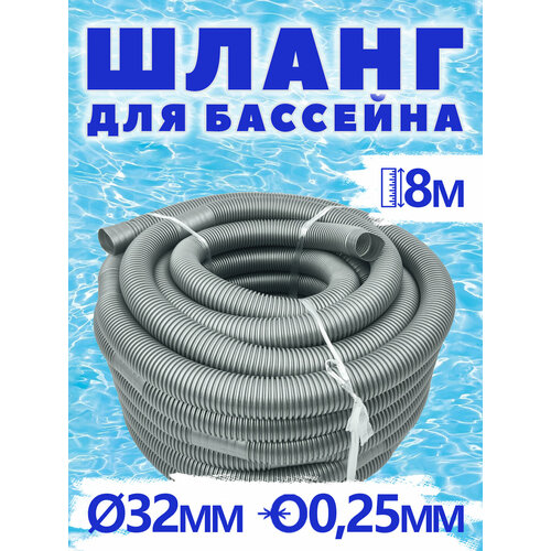 фильтр воды для насоса elitech 1005 000500 арт 176247 Шланг гофрированный серый 32 мм 8м