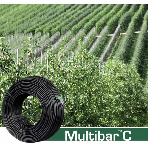 Шланг для капельного полива Irritec MULTIBAR C, 3,8 л/час, компенсированная, черная, 100м бухта