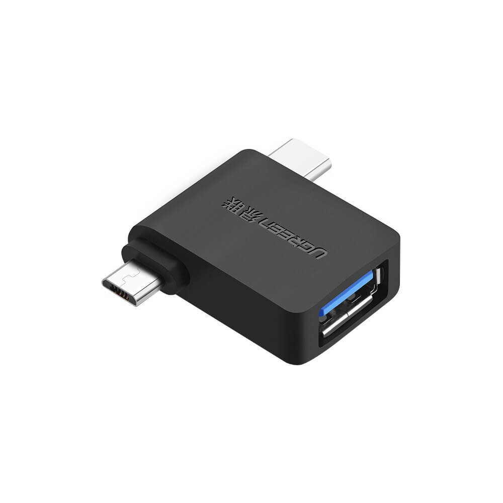 Переходник Ugreen 30453 micro USB - USB-C, черный