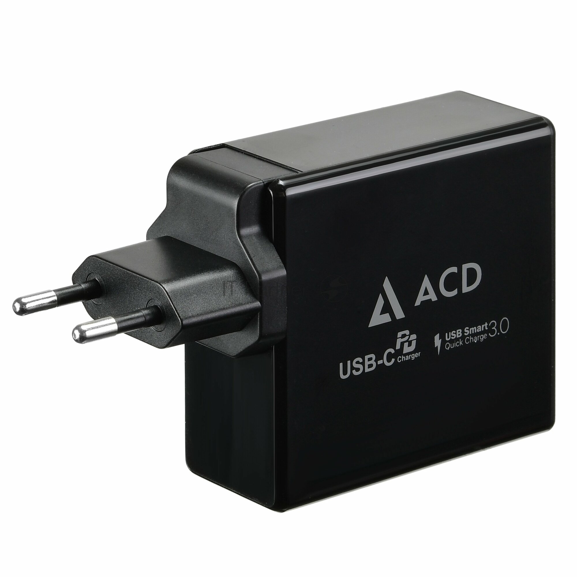 Зарядное устройство сетевое ACD 60Вт, 2xUSB 1PD+1QC, 3.6~20В/3А, RTL - фото №5