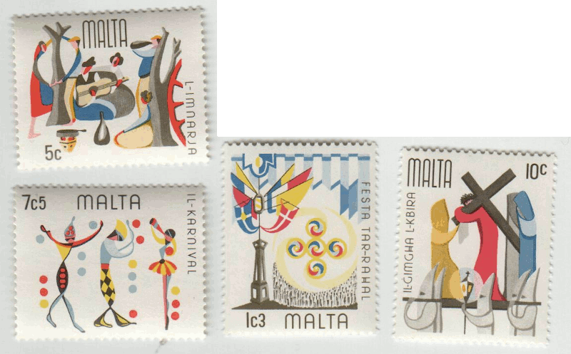 Марка. Мальта. Праздники. 1976 г. Серия. Праздники и события.