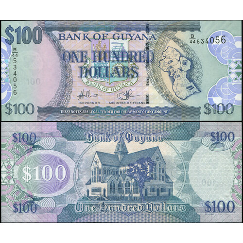 Гайана 100 долларов 2009-2012 гайана 100 долларов 2009 2012