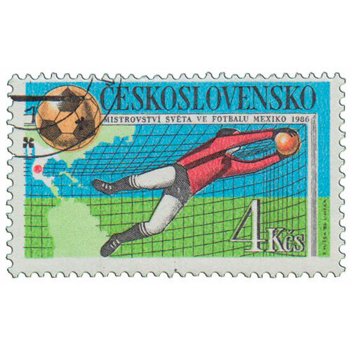 (1986-016) Марка Чехословакия Вратарь ЧМ по футболу 1986 Мексика II Θ