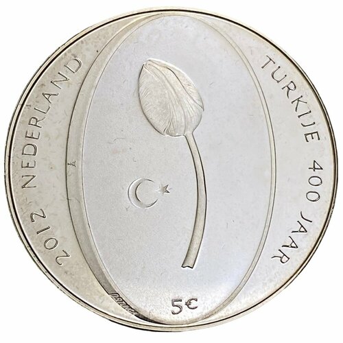 Нидерланды 5 евро 2012 г. (Тюльпан, 400 лет дипломатическим отношениям Нидерландов и Турции) (Proof) клуб нумизмат монета 20 евро австрии 2012 года серебро европейские художники