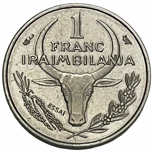 Мадагаскар 1 франк 1965 г. Essai (Проба) (2) мадагаскар 1 франк 2002 г 2