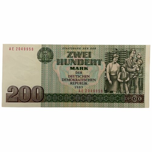 ГДР 200 марок 1985 г. гдр 500 марок 1985 г