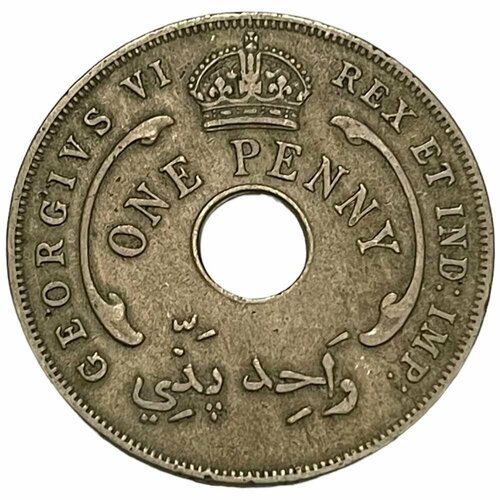 Британская Западная Африка 1 пенни 1944 г. (2) французская западная африка 50 сантимов 1944 г