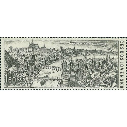 (1967-007) Марка Чехословакия Прага Международный год туризма III Θ